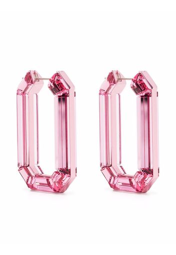 Swarovski Lucent geometric hoops - Rosa