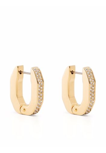 Swarovski Dextera crystal embellished hoop earrings - Gold