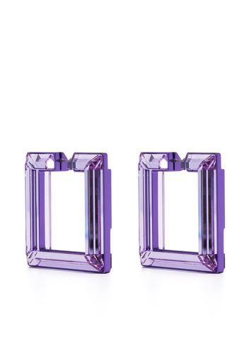Swarovski Lucent crystal hoop earrings - Violett