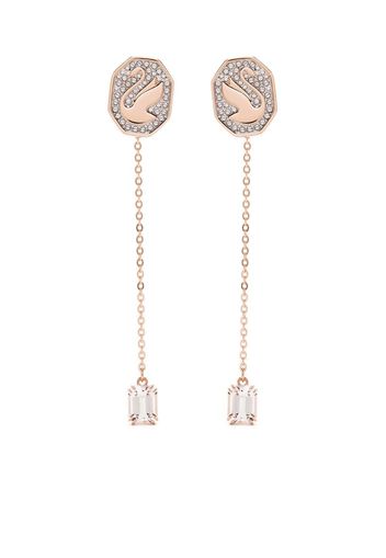 Swarovski Signum gold-plated drop earrings