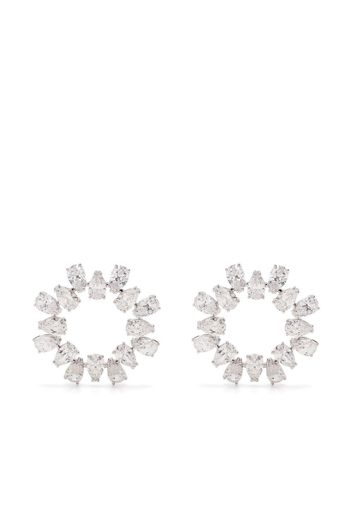 Swarovski Millenia crystal halo stud earrings - Silber