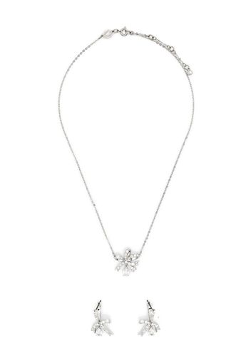 Swarovski Volta bow two-piece set - Silber