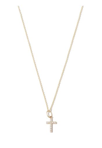 Sydney Evan 14kt yellow gold diamond cross necklace