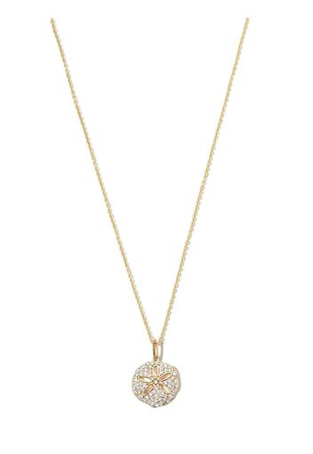 Sydney Evan 14kt yellow gold Sand Dollar diamond pendant necklace