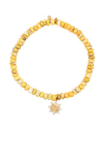 Sydney Evan 14kt yellow gold bead bracelet - Orange