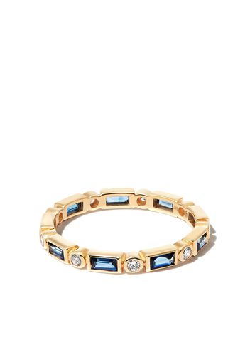 Sydney Evan 14kt yellow gold sapphire and diamond eternity ring