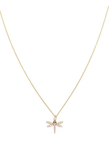 Sydney Evan 14kt yellow gold dragonfly charm necklace