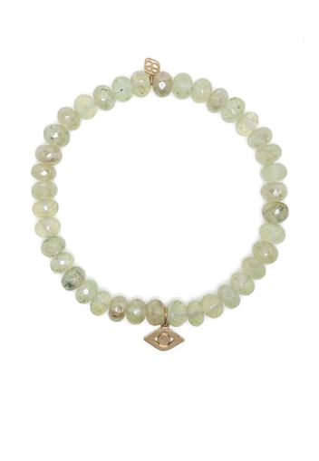 Sydney Evan 14kt yellow gold Evil Eye prehnite bracelet - Gelb