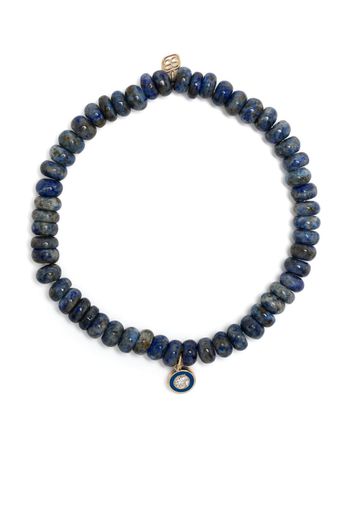 Sydney Evan 14kt yellow gold lapis lazuli beaded bracelet - Blau