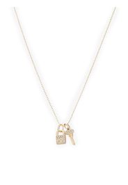 Sydney Evan 14kt yellow gold lock key diamond pendant necklace