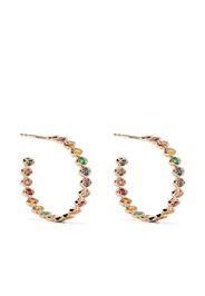 Sydney Evan 14kt yellow gold multi-stone hoop earrings