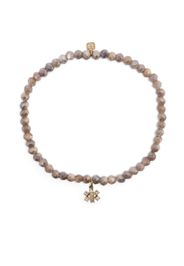 Sydney Evan 14kt yellow gold Marquise Eye diamond and labradorite charm bracelet - Nude