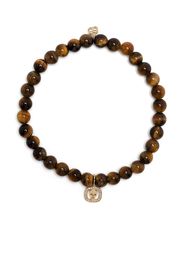 Sydney Evan SYDNY SKULL OPEN ICON CHRM ON TIGER EYE RND BEAD BRCLT - Braun