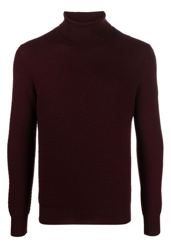 Tagliatore roll-neck virgin wool jumper - Rot