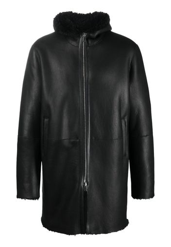 Tagliatore Wilson hooded shearling coat - Schwarz