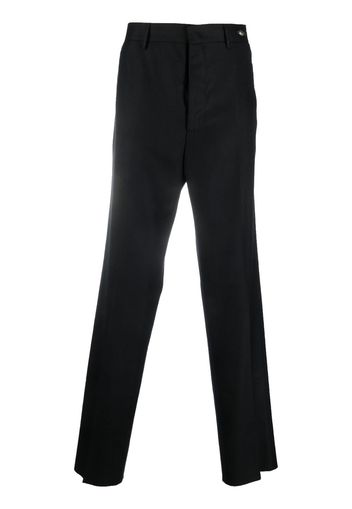 Tagliatore raw-hem straight-leg trousers - Schwarz