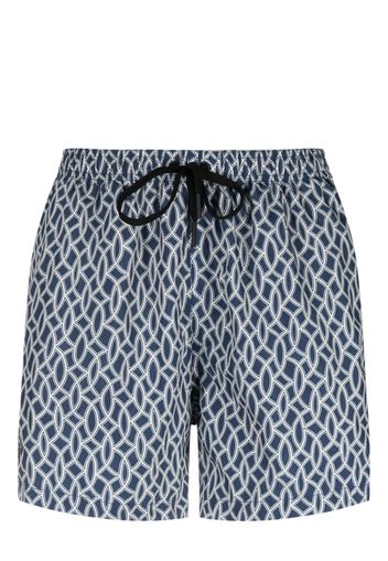 Tagliatore abstract-pattern swim shorts - Blau