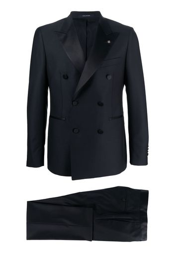 Tagliatore double-breasted virgin-wool two-piece suit - Blau