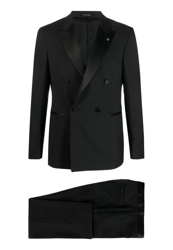 Tagliatore peak lapels wool suit - Schwarz