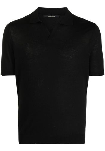 Tagliatore short-sleeve knitted jumper - Schwarz