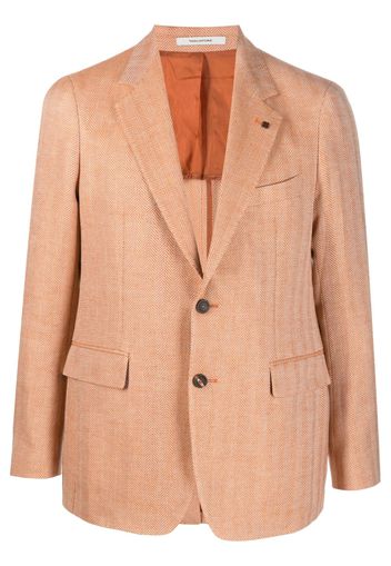 Tagliatore herringbone single-breasted blazer - Orange