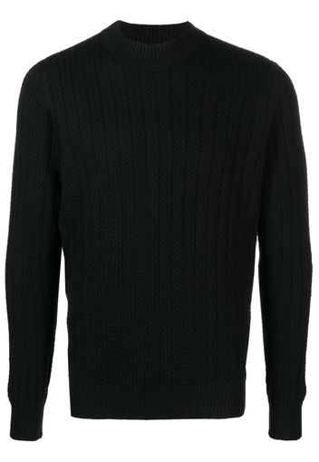 Tagliatore cable-knit virgin-wool sweater - Schwarz