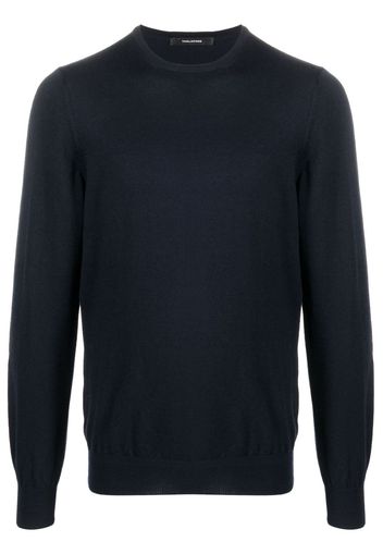 Tagliatore Pullover mit rundem Ausschnitt - Blau