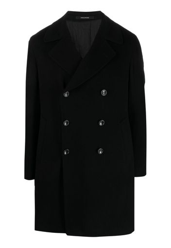 Tagliatore double-breasted notched-lapels coat - Schwarz