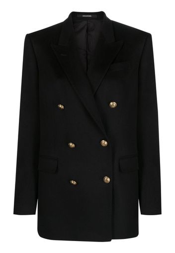 Tagliatore double-breasted cashmere blazer - Schwarz