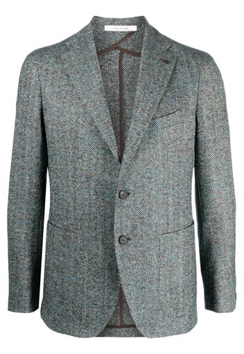 Tagliatore herringbone single-breasted blazer - Blau