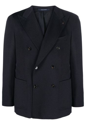 Tagliatore double-breasted camel-hair blazer - Blau