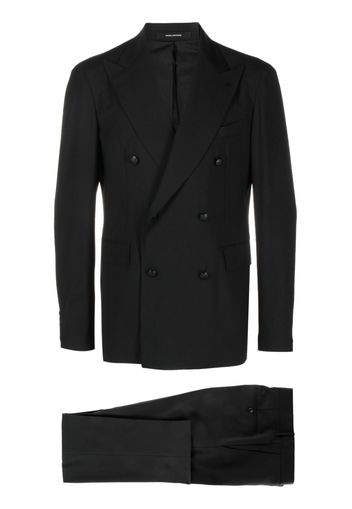 Tagliatore double-breasted virgin wool suit - Schwarz