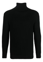 Tagliatore roll neck wool sweatshirt - Schwarz