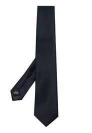 Tagliatore satin-finish pointed tie - Blau