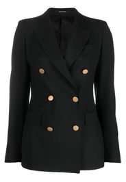 Tagliatore double-breasted stretch-wool blazer - Schwarz