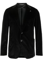 Tagliatore velvet single-breasted blazer - Schwarz
