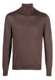 Tagliatore roll-neck fine-knit jumper - Braun