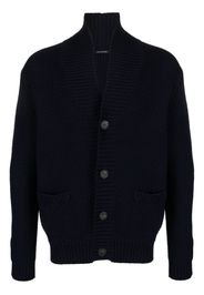 Tagliatore chunky-knit virgin wool cardigan - Blau