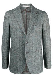 Tagliatore herringbone single-breasted blazer - Blau