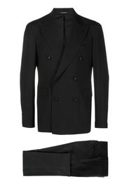 Tagliatore double-breasted virgin wool suit - Schwarz