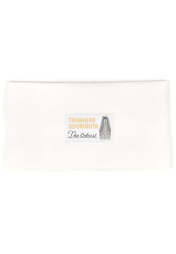 Takahiromiyashita The Soloist logo-patch funnel neck scarf - Weiß