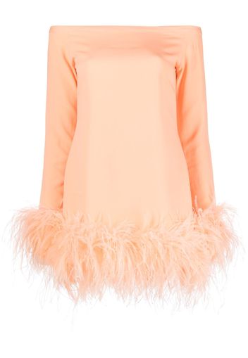 Taller Marmo Kika feather-trimmed minidress - Orange