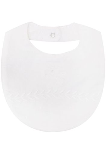 Tartine Et Chocolat embroidered cotton bib - Weiß