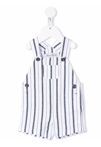 Tartine Et Chocolat one-piece striped dungarees - Weiß