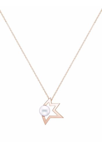 TASAKI 18kt Comet Plus Rotgoldhalskette mit Perlenanhänger - Rosa