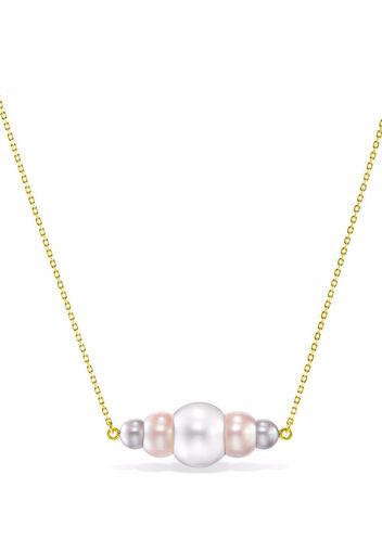 TASAKI 18kt yellow gold TRIPLE PEARL pendant necklace