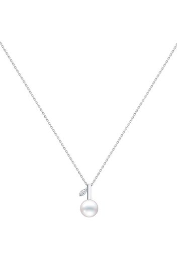 TASAKI 18kt white gold Kugel diamond necklace - Silber