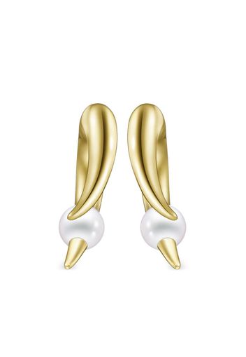 TASAKI 18kt Collection Line Danger Horn Plus Gelbgoldohrringe