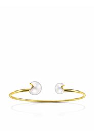 TASAKI 18kt yellow gold WEDGE freshwater pearl cuff