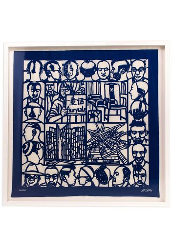 TASCHEN The Silk Scarf 'Haircut' by Ai Weiwei - Blau